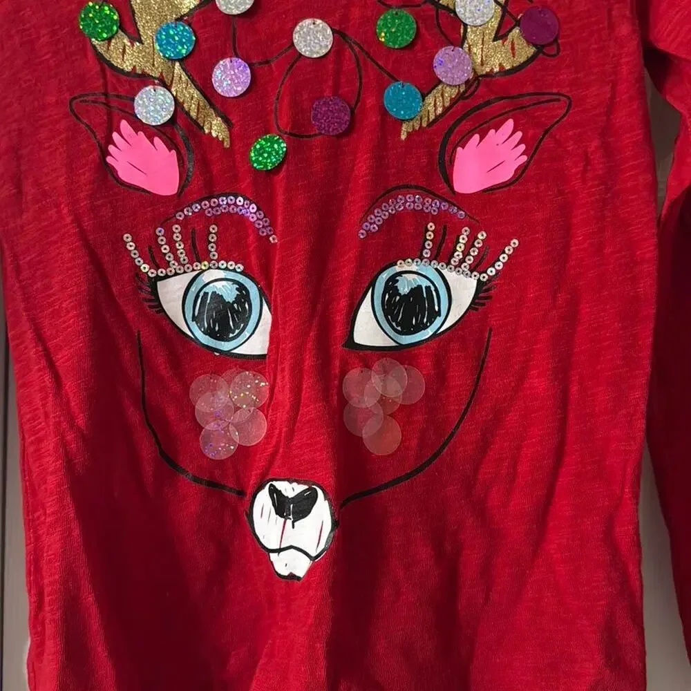 Rudolph Justice‎ Red long sleeve shirt Girls Size 14